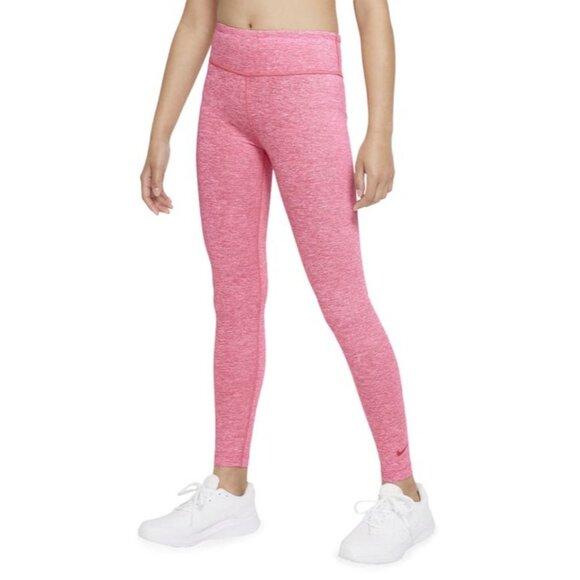 Nike Kids Girls One Luxe Dri-FIT Leggings DD7637-603 Heather Pink Size XS XSmall - Picture 1 of 2